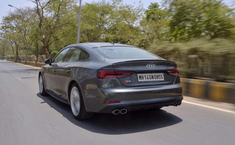 Audi S5 review rear motion shot